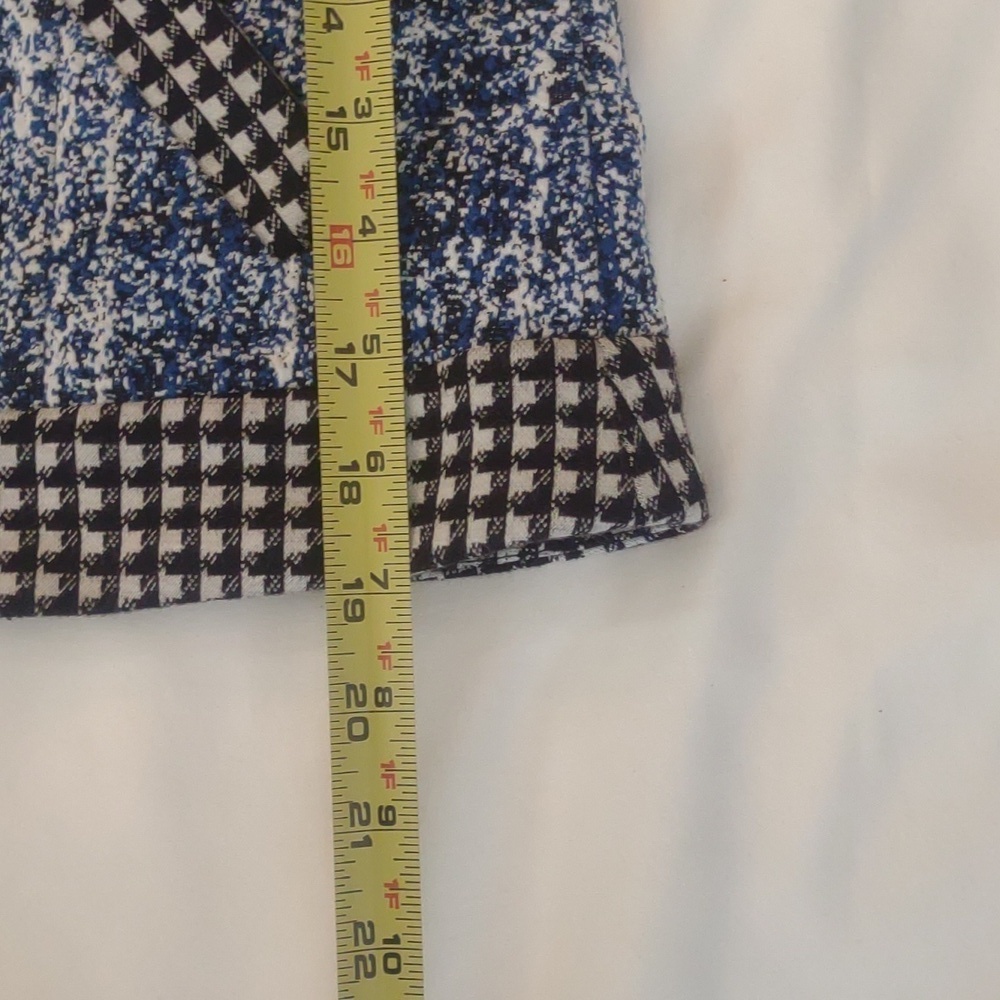 CAbi Club Cobalt/Black/White Tweed Jacket Style # 5294 Size XS - Picture 5 of 8